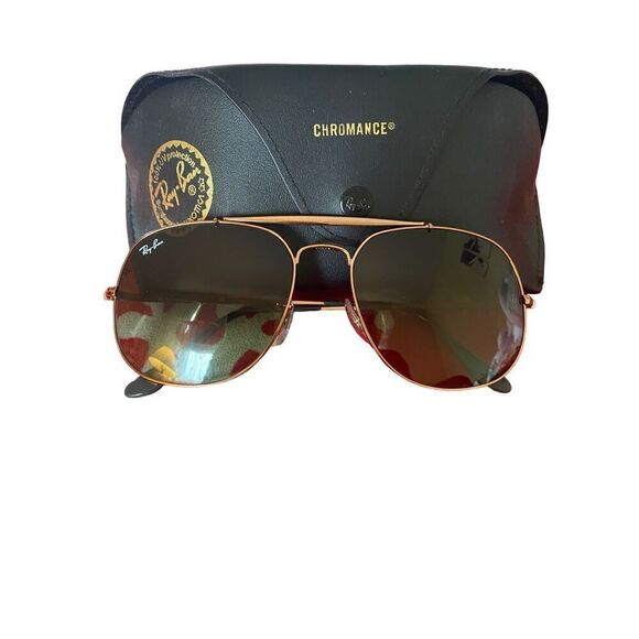 Ray, ban NWT gradient, gold frame, green tint, lens, sunglasses men’s - Picture 3 of 5